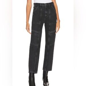 Agolde Black Straight Leg Jeans